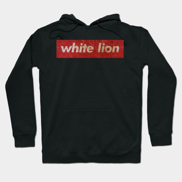 White Lion - SIMPLE RED Hoodie by GLOBALARTWORD